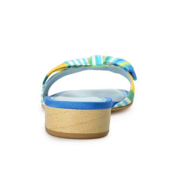 Unisa Women's Multicolor Heeled Flip Flops Sandals Shoes - Picture 3 of 8